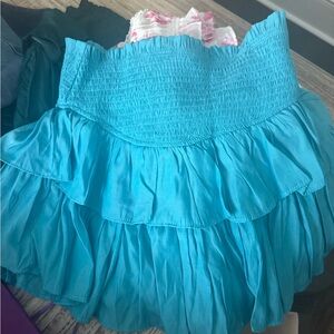 Motel Rocks Blue Bubble Mini Skirt